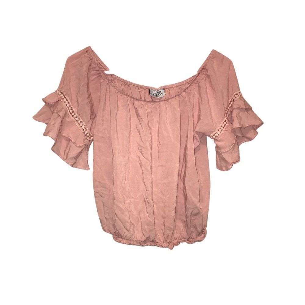 LONDON fashion pink top